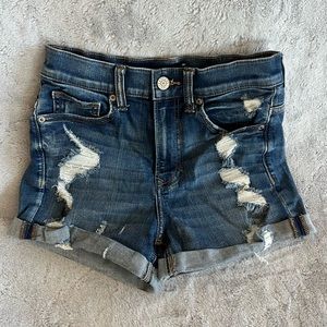 Express High Waisted Stretch Denim Shorts